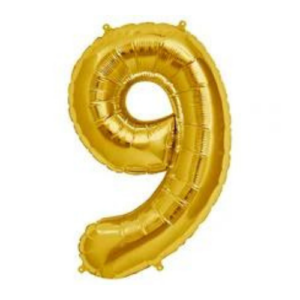 Balloons lane delivery in Manhattan a color gold Balloons number 9 Anniversary for Column