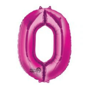 Shine bright with our Pink Number 0 foil balloon.