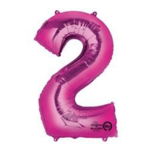 Balloons lane delivery in NY a color Magenta & Pink Balloons number 2 Bridal shower for Centerpiece