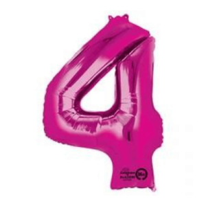 Shine bright with our Pink Number 4 foil balloon.
