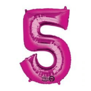 Balloons lane delivery in New Jersey a color Magenta & Pink Balloons number 5 Mention number for Column