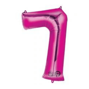 Balloons lane delivery in Nyc a color Magenta & Pink Balloons number 7 Baby shower for piece