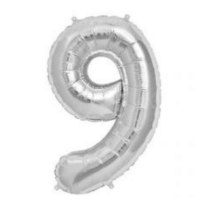 Silver Latex Number Balloon for Celebrations and Decorations in Brooklyn