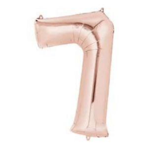 Rose gold number 7 latex balloon to add a touch of sophistication to your event decor