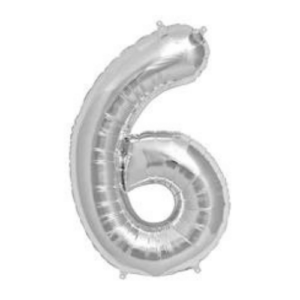 Balloons lane delivery in new jersey use color silver number 6 event for centerpiece