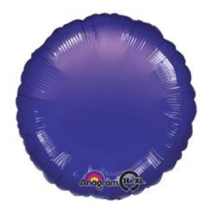Satin Luxe Purple Latex Round Circle Foil Mylar Balloons for Birthdays