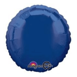 Satin Luxe Navy Blue Latex Round Circle Foil Mylar Balloons for Parties and Events in NY