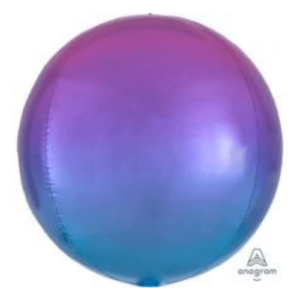 Pink and Blue Lilac Foil Orbz Balloon for Event Decor in NY.