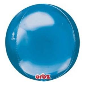 Blue LILAC Latex Foil Crescent Orbz Balloon for Events Decor in NYC.