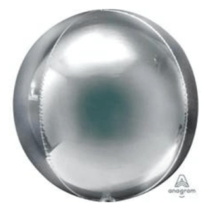 Silver Latex Foil Orbz Balloon for Any Occasion in Brooklyn.