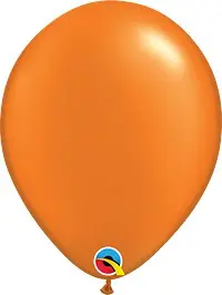 Balloons Lane in NY 12 & 16 inch uses the colors Mandarin Orange solid color balloons for Occasion parties decorations balloons
