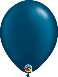 Chrome® Pearl Midnight Blue Latex Balloon Color Chart, featuring a range of colors for creating stunning and colorful balloon designs.