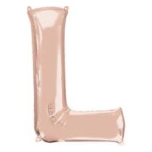 Balloons lane delivery in Nyc a color rose gold Balloons letter L Event for Column