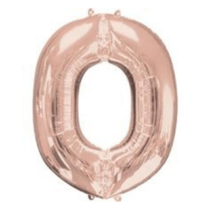 Balloons lane delivery in NY a color rose gold Balloons letter O Anniversary for piece