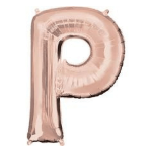 Balloons lane delivery in Brooklyn a color rose gold Balloons letter P Baby shower for bouquet