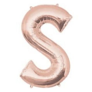 Balloons lane delivery in Nj a color rose gold Balloons letter S Birthday for Centerpiece