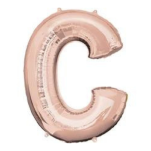 Balloons lane delivery in Brooklyn a color rose gold Balloons letter C Occassion for Bouquet