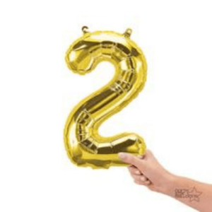 Balloons lane delivery in New york city a color gold Balloons number 2 Mention number for piece