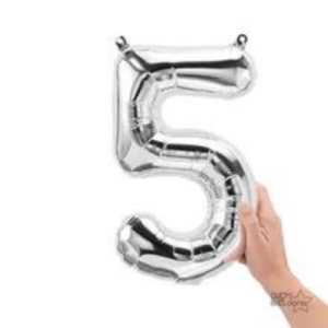 Silver Latex Number 5 Balloon to create multiple beautiful designs