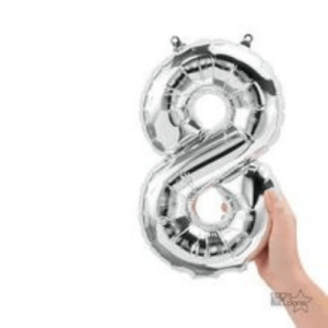Silver Latex Number 8 Balloon to create multiple beautiful designs