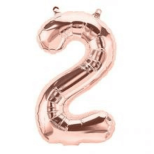 Rose Gold number 2 balloon to arrange in various beautiful designs