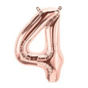 Rose Gold number 4 balloon to arrange in various beautiful designs