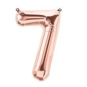 Rose Gold number 7 balloon to arrange in various beautiful designs