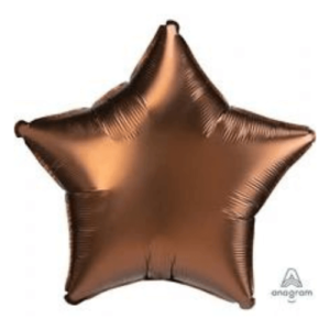 SATIN LUXE COCOA Latex star round foil balloon