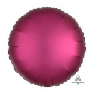 Satin Luxe Pomegranate latex round circle foil mylar balloons for birthday, wedding, outdoor picnic, photo shoot, and event decoration in New York