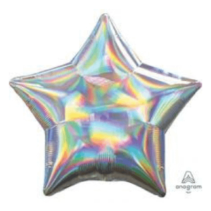 Balloons Lane uses colors IRIDESCENT SILVER Latex Centerpiece star round foil balloon to create colorful beautiful designs for your Anniversary-party decorations-function