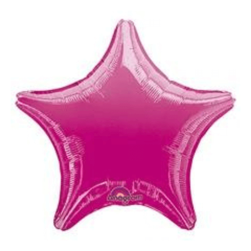 Balloons Lane uses colors METALLIC FUCHSIA Latex Centerpiece star round foil balloon to create colorful beautiful designs for your first birthday-party decorations-function