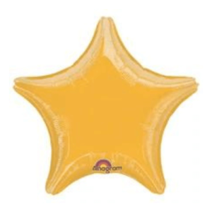 METALLIC GOLD Latex star balloon