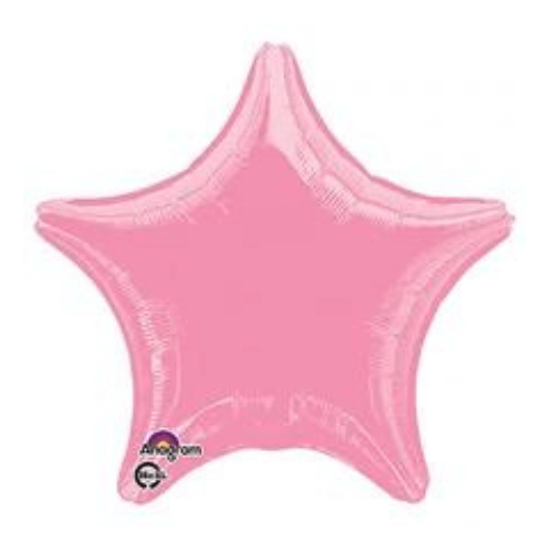 METALLIC PINK Latex Centerpiece star balloon