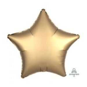SATIN LUXE GOLD SATEEN Latex Column star round foil balloon