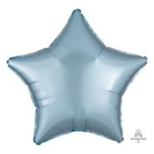 Satin Luxe Pastel Blue Latex Arch Star Round Foil Balloon
