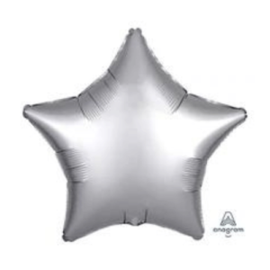 SATIN LUXE Grey Latex star round foil balloon to create multiple colorful designs