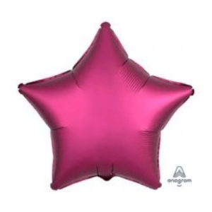 SATIN LUXE POMEGRANATE Latex Centerpiece star round foil balloon