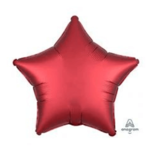 SATIN LUXE SANGRIA Latex Star Shaped Foil Balloon