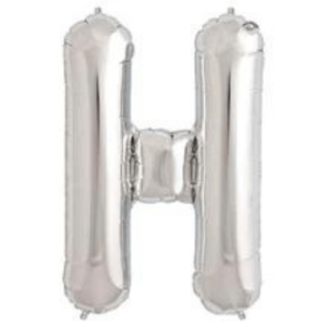 High-quality silver foil letter H balloons are perfect for business events and family celebrations.