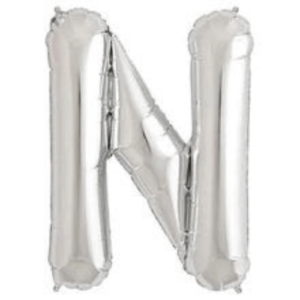 High-quality silver foil letter N balloons are perfect for business events and family celebrations.