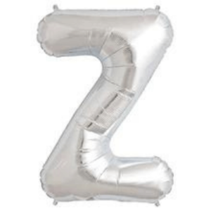 High-quality silver foil letter Z balloons are perfect for business events and family celebrations.