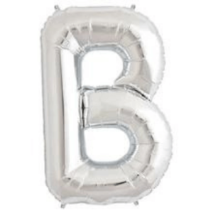 High-quality silver foil letter B balloons are perfect for business events and family celebrations.