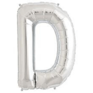 High-quality silver foil letter D balloons are perfect for business events and family celebrations.