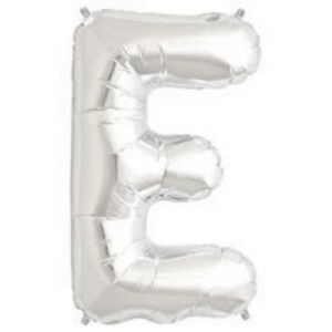 High-quality silver foil letter E balloons are perfect for business events and family celebrations.
