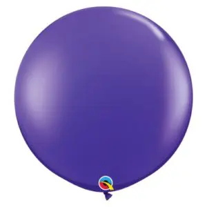 Purple Double-Stuffed latex balloons in a balloon bouquet
