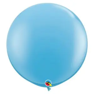 Sky Blue Qualatex balloons in a balloon column