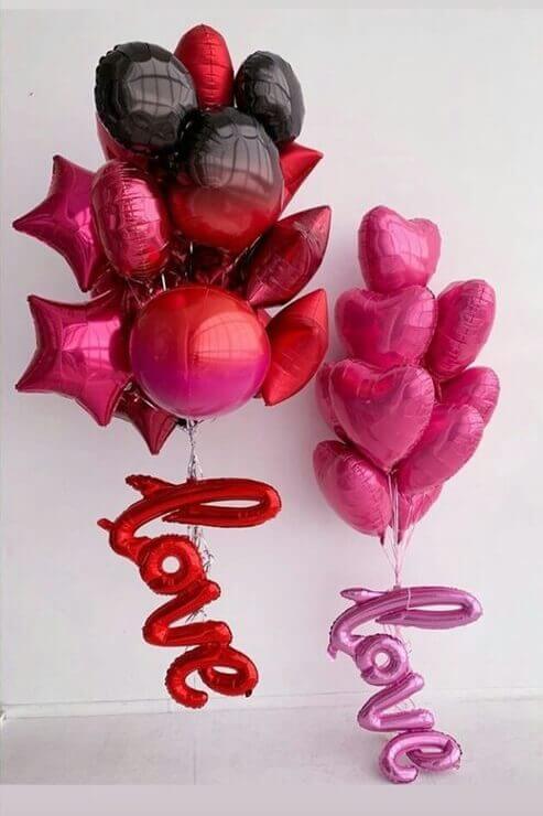 script love mylar balloons with balloons bouquet hearts