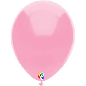 A collection of FUNSATIONAL PINK latex double-stuffed balloons in various sizes.