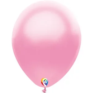 A single FUNSATIONAL PEARL PINK latex balloon