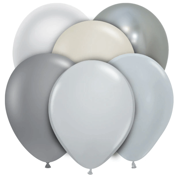 Balloons Lane Balloon delivery NJ in using colors Gray & Silver Balloons latex balloon Occasion party-Balloon Bouquet for an Occasion party for the one-year-old birthday